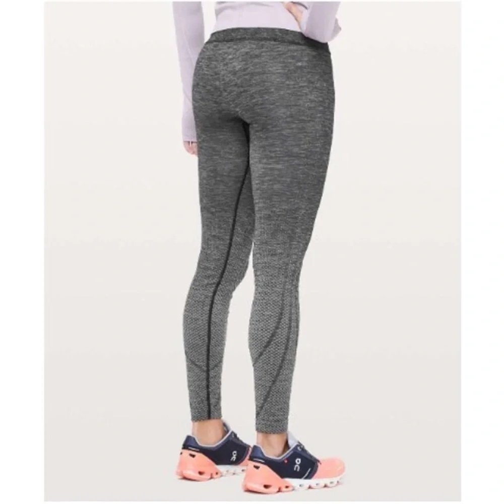 Lululemon Leggings Ready To Run Tights *Evanescent 26” Lunar Rock/Black Size 4 - Picture 2 of 11